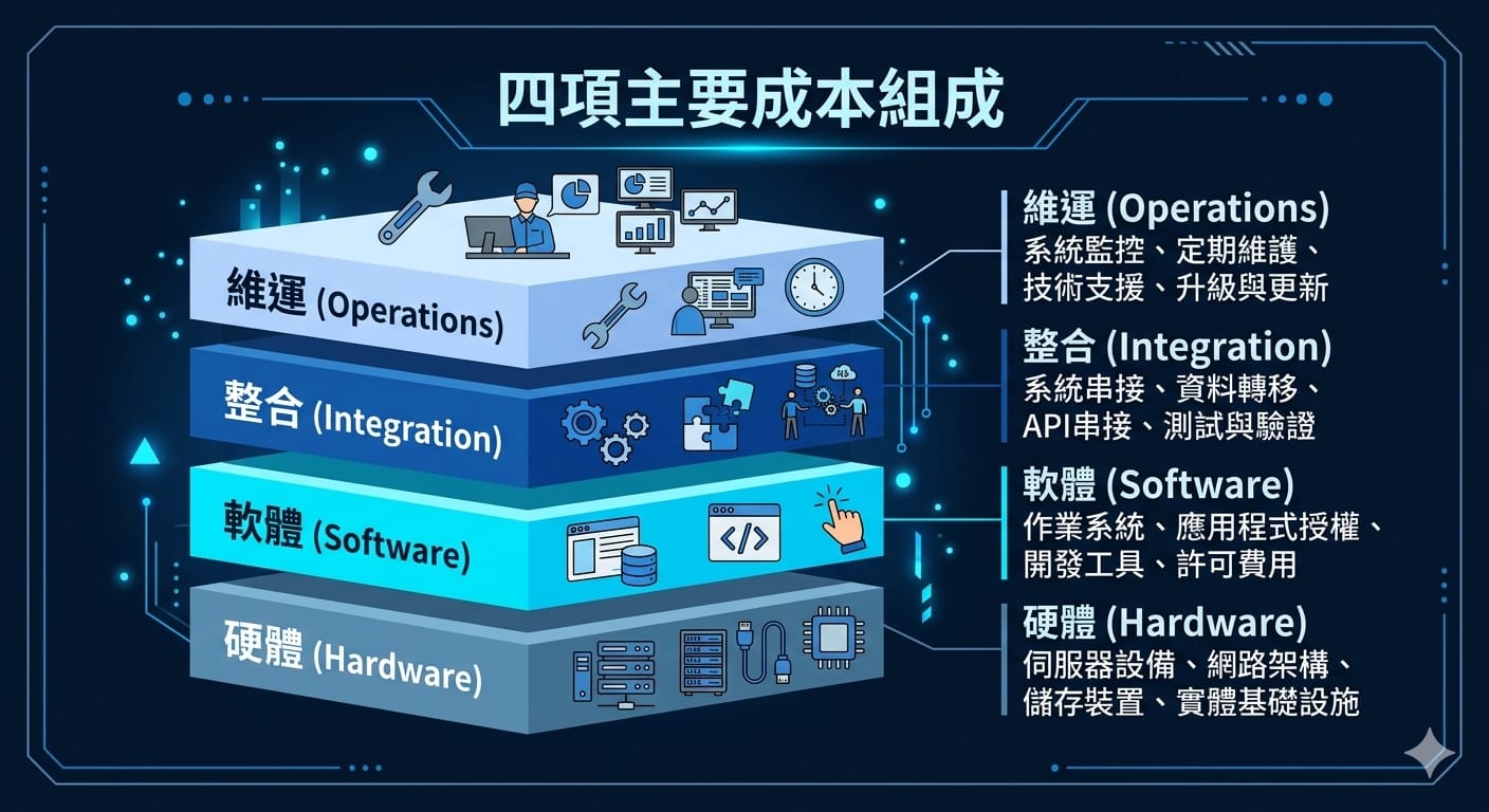 機器視覺導入成本組成示意圖